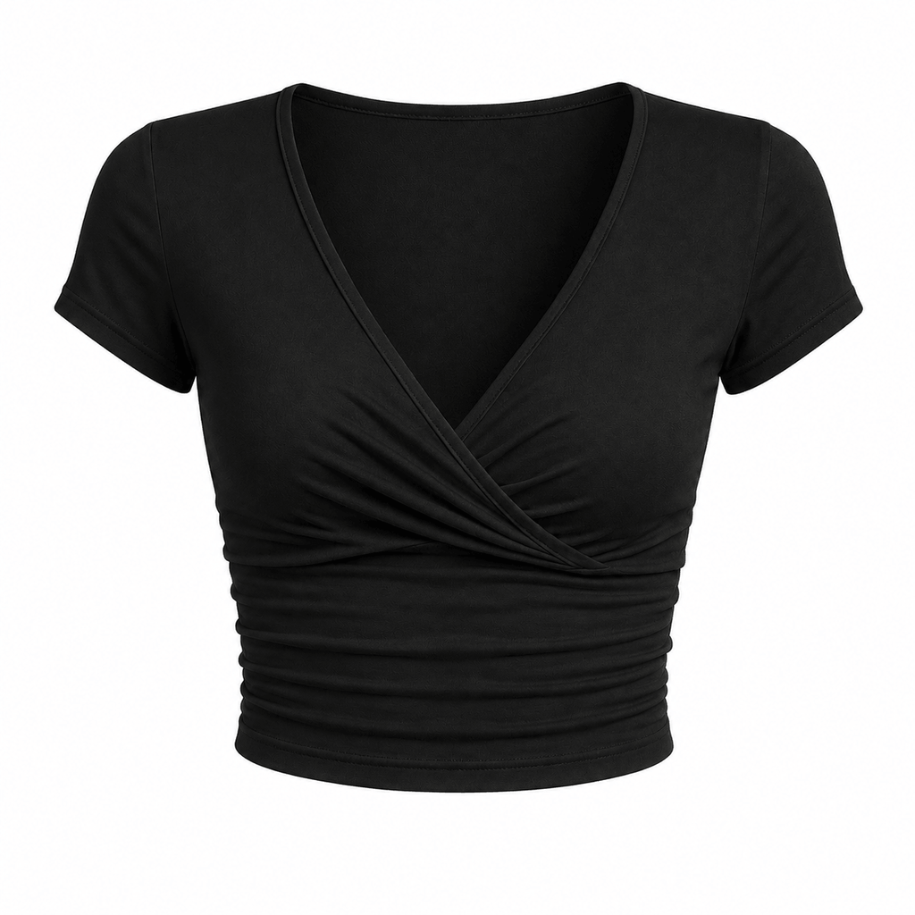 Chic V-Neck Crop Top