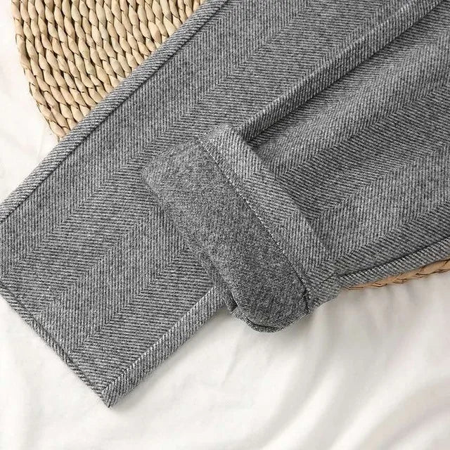 Woolen Harem Pencil Pants for Women