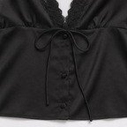 Pure Desire Lace V-Neck Tee