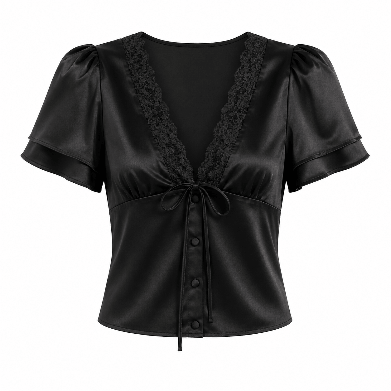 Pure Desire Lace V-Neck Tee