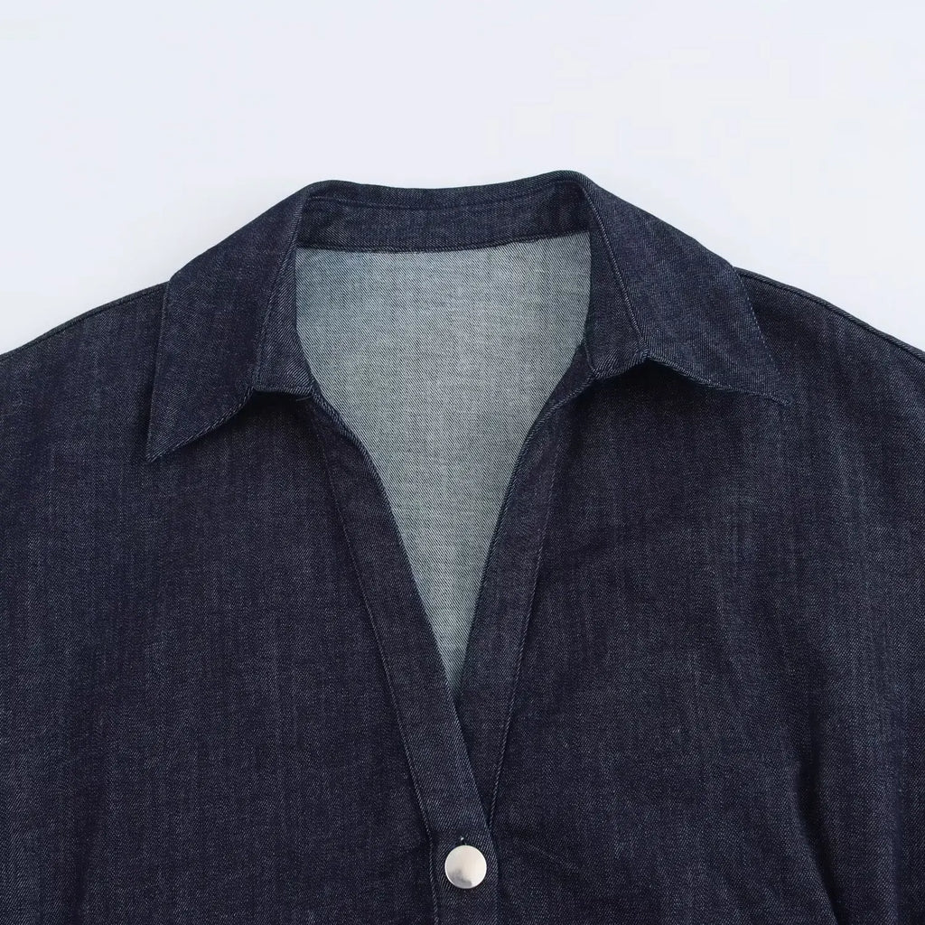 Vintage Charm Denim Dress