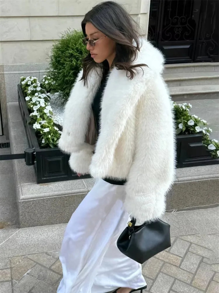 Warm Feather Fur Coat