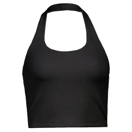 Y2K Ribbed Halter Cami
