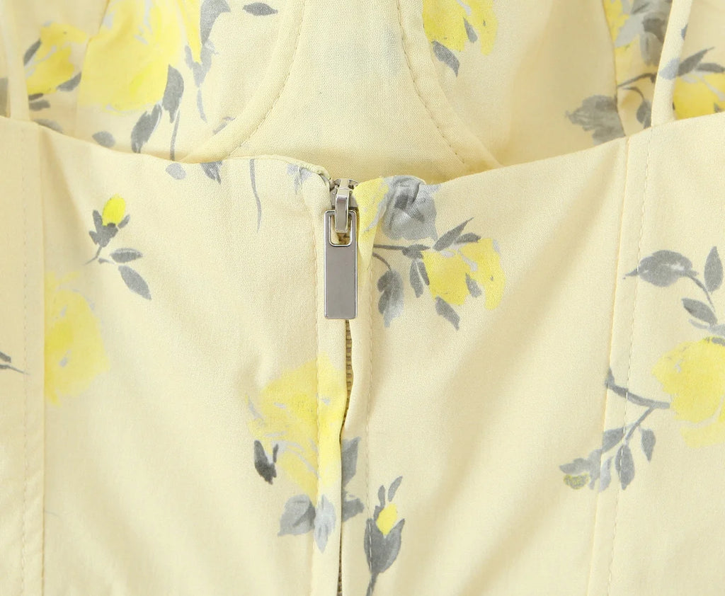 Floral Elegance Corset Cami