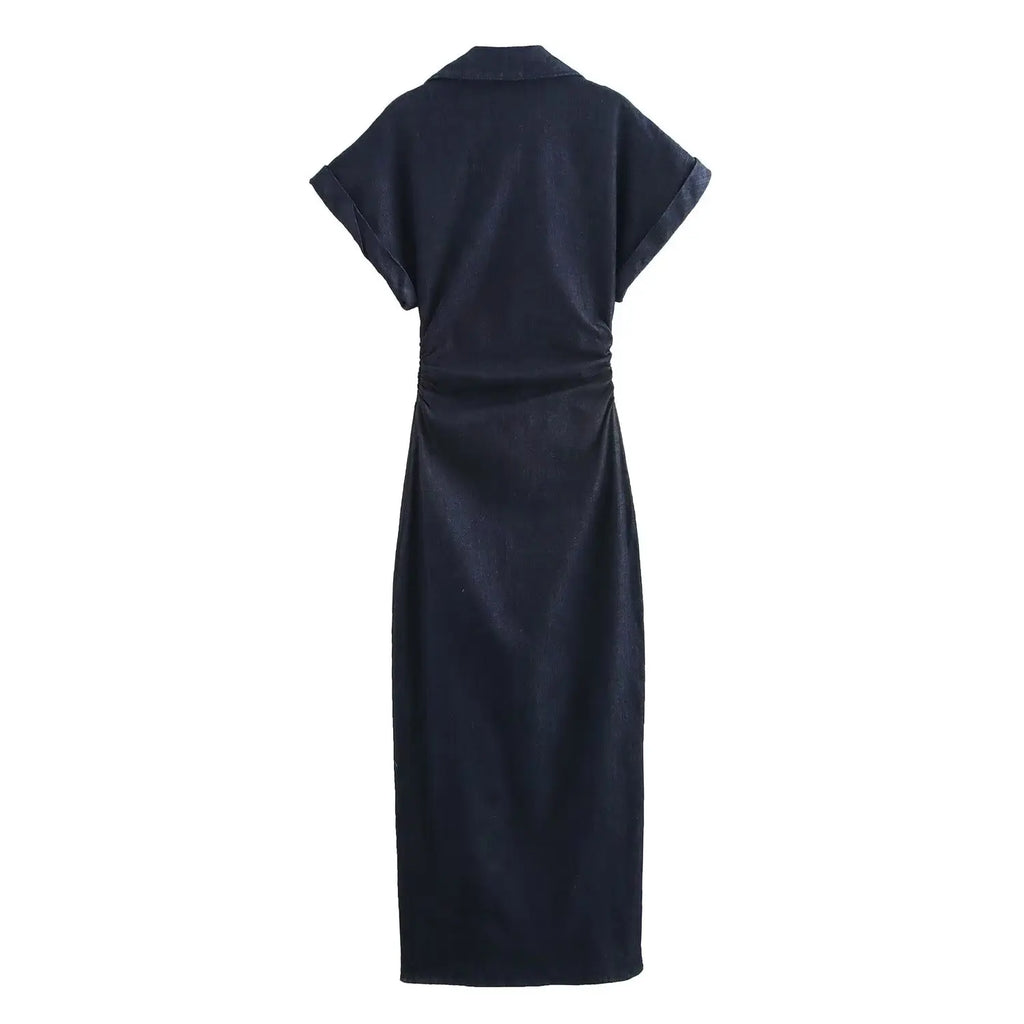 Vintage Charm Denim Dress