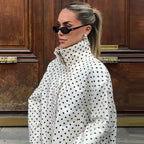 Polka Dot Aviator Jacket