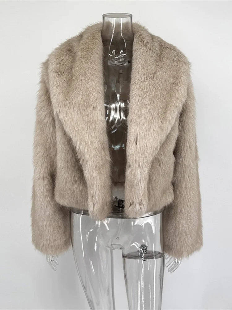 Warm Feather Fur Coat