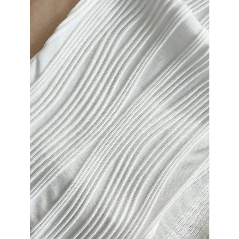 V-Neck Split Back Crop Top