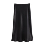 Satin Elegance Midi Skirt