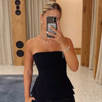 Ruffle Charm Tube Top
