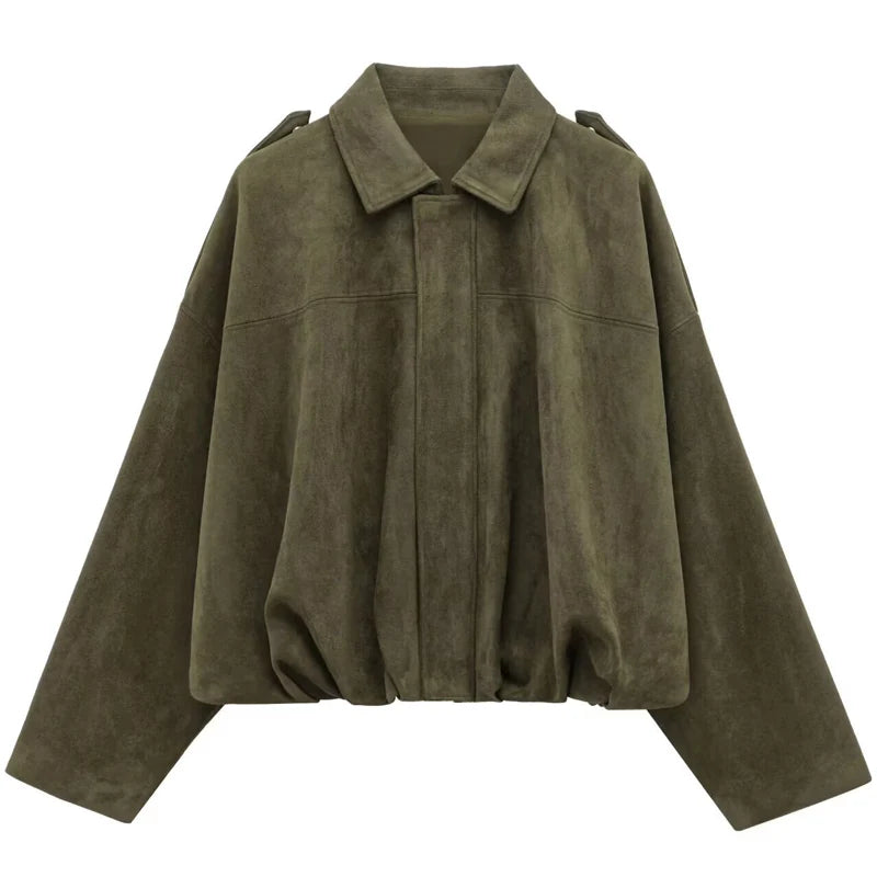 Suede Flare Jacket