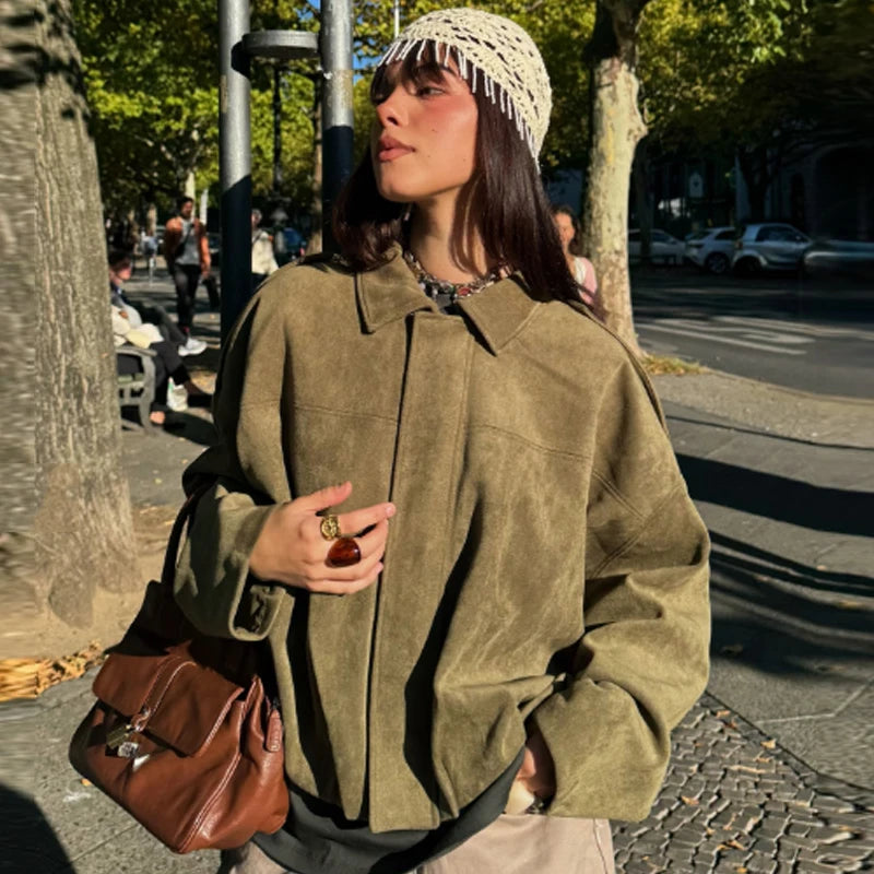 Suede Flare Jacket