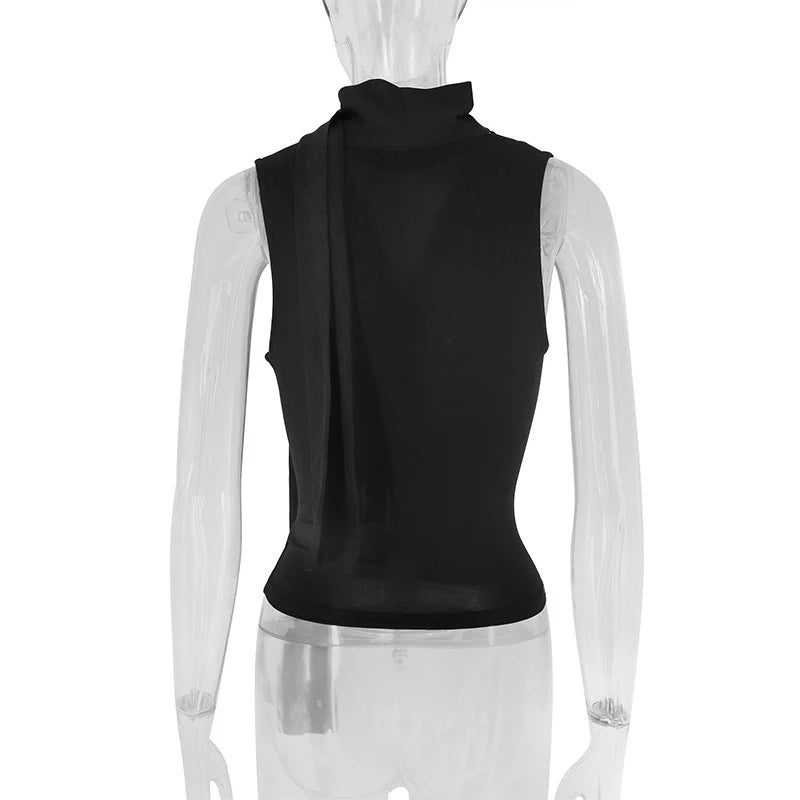 Elegant V-Neck Bandage Tank