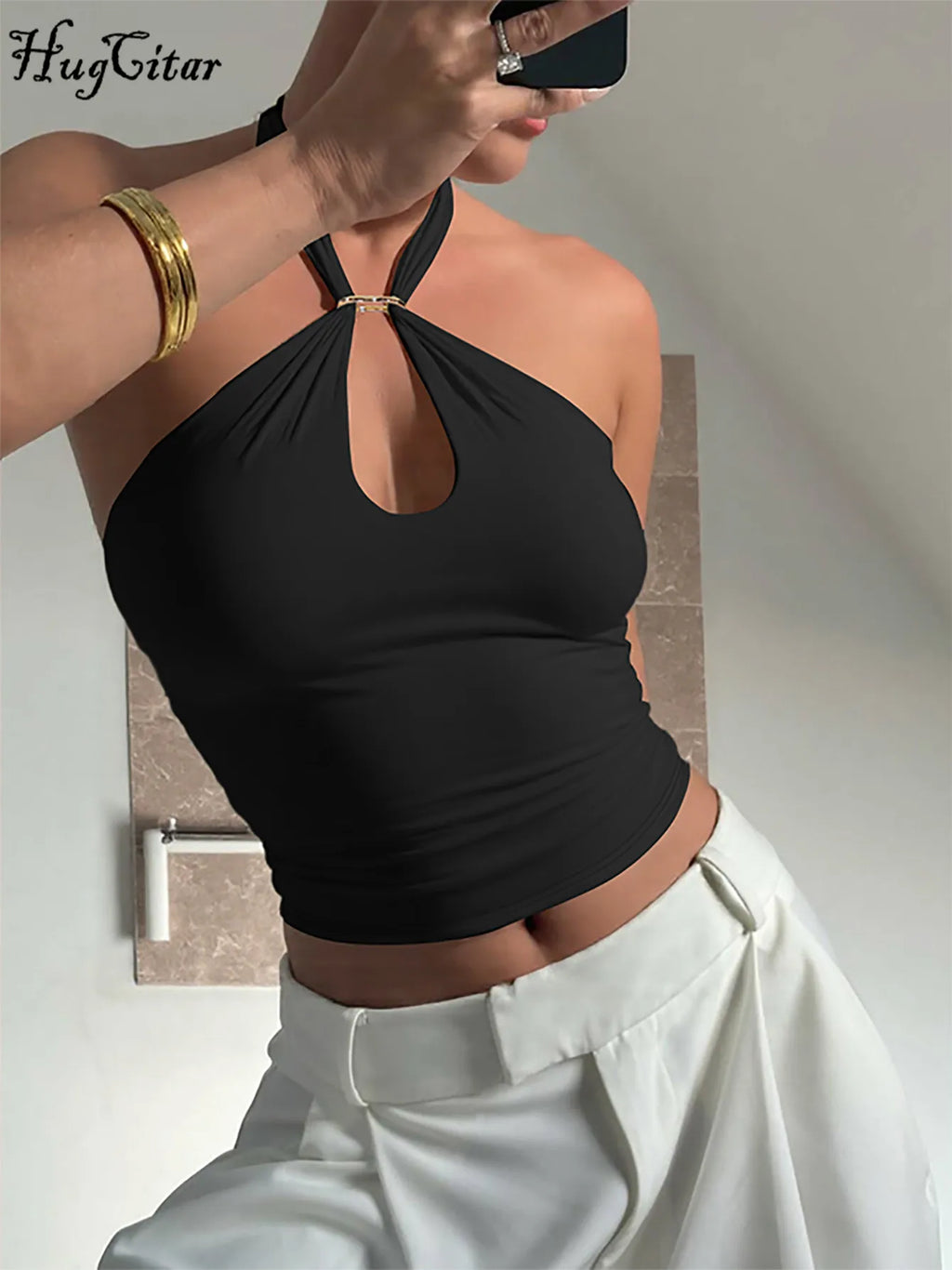 Loop Back Bandage Crop Top