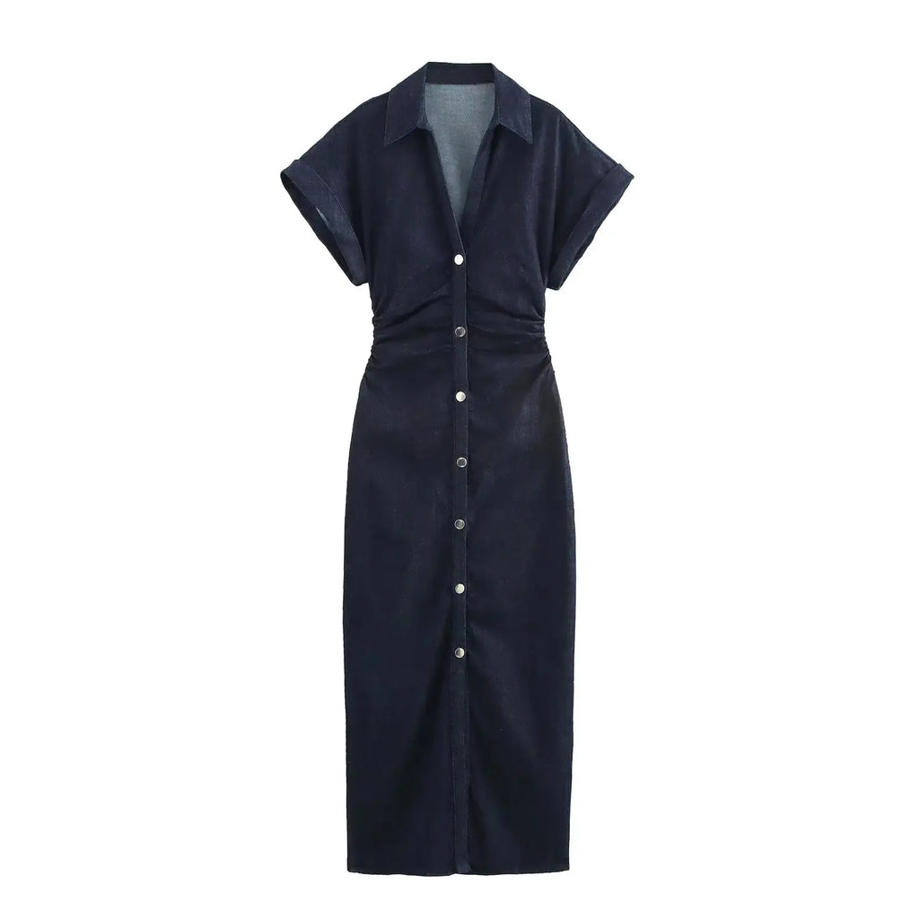 Vintage Charm Denim Dress