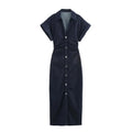 Vintage Charm Denim Dress