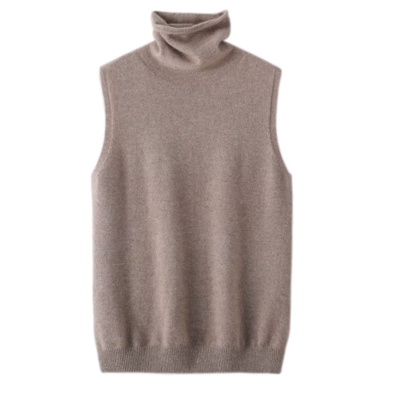 Merino Wool Turtleneck Vest