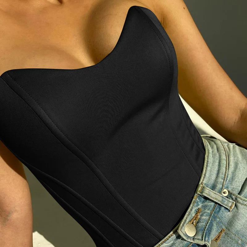 Elegant Strapless Corset Top