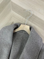 Elegant Fox Fur Wool Coat