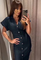 Vintage Charm Denim Dress