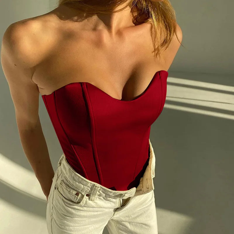 Elegant Strapless Corset Top