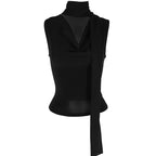 Elegant V-Neck Bandage Tank